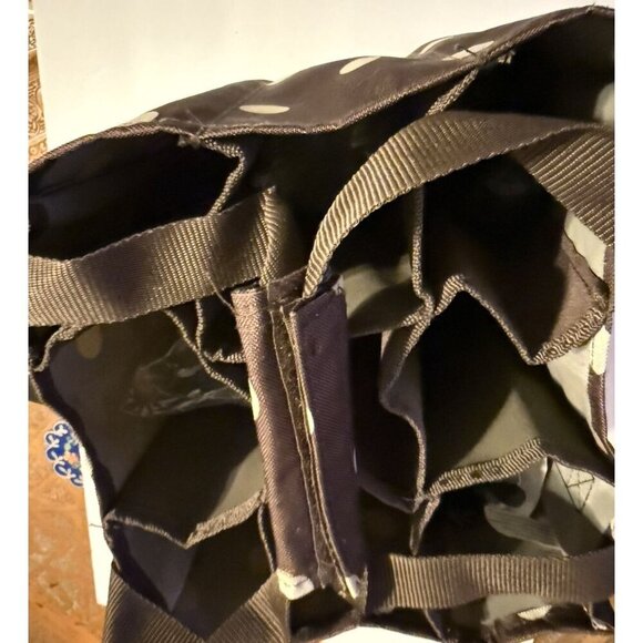 Reisenthel Bottle Carry Bag 9 Bottle Brown Polka Dots Strong Never Used - Picture 8 of 9